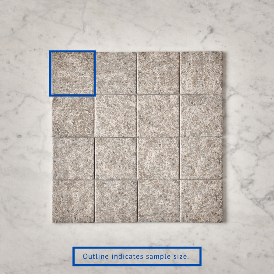 Dunmore Charcoal Stone Look Square Sample Tile - Premium Textured Surface for Kitchen Backsplash, Bathroom Walls & Fireplace Surrounds