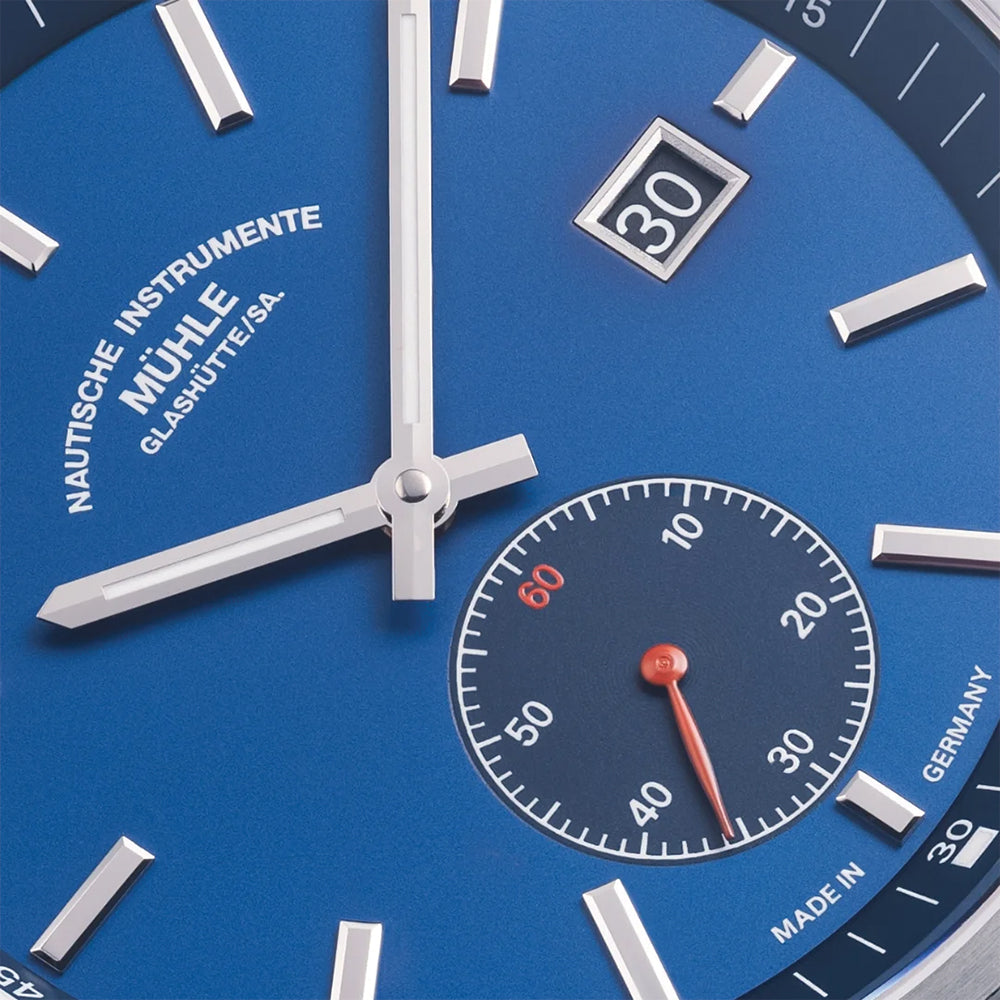 Automatic 42.4mm 29er Big Small Seconds Watch with Blue Dial & Fabric Strap - Perfect for Casual Wear, Outdoor Adventures & Everyday Use