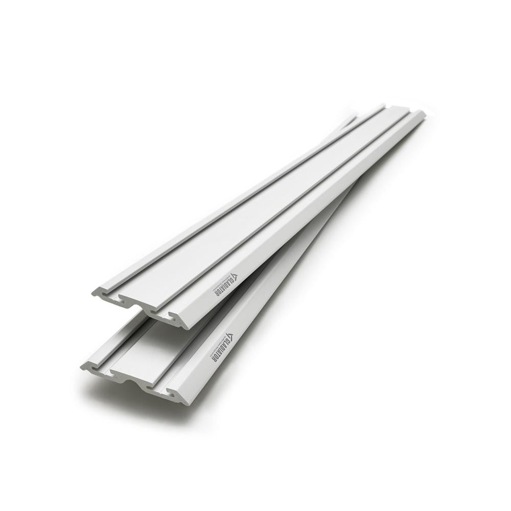 4' Wide Geartrack® Channels (2 Pack) - Light Gray Wall Mount Organizer for Garage, Workshop & Home Storage - Heavy Duty Wall Accessory System for Tools, Shelves & Hooks