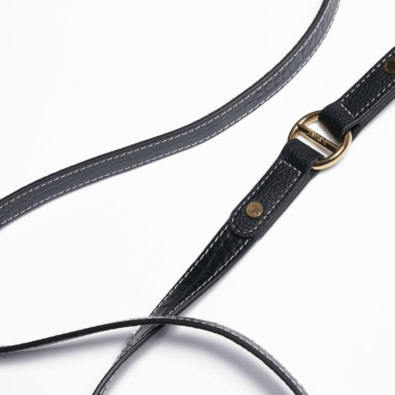 Hands-Free Dog Leash with Adjustable Waist Belt - Reflective & Durable for Running, Hiking & Walking Your Pet - Obsidian Black