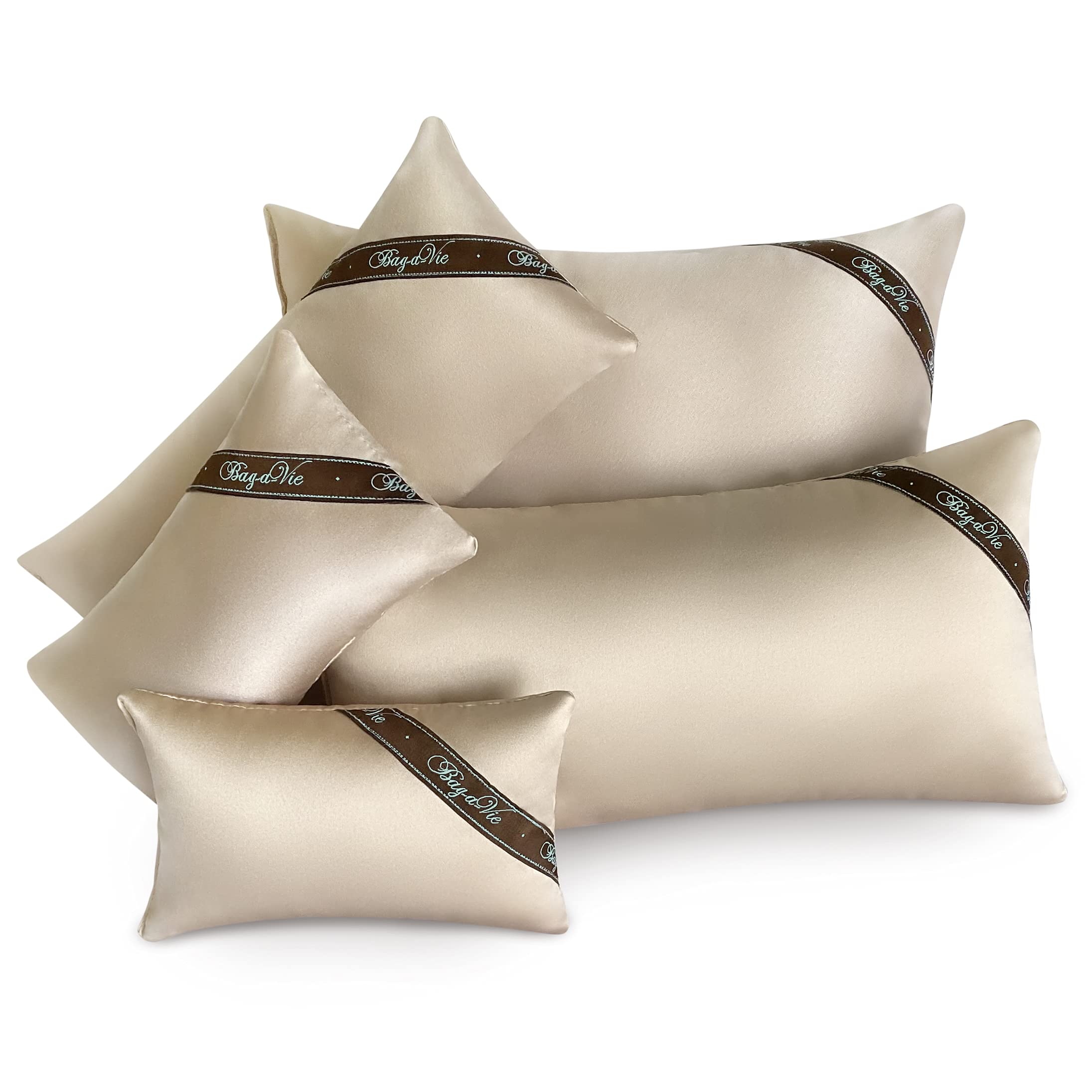 Luxury Purse and Handbag Shapers - Bag-a-Vie Purse Pillow Insert for Shape Protection [5-Pack, Champagne] | Perfect for Designer Bags, Clutches, and Tote Storage