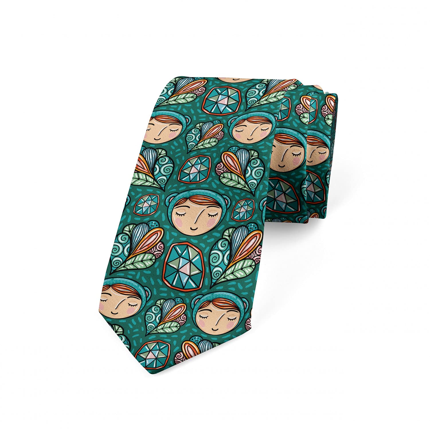Ambesonne Crystal Bear Hat Necktie - 3.7