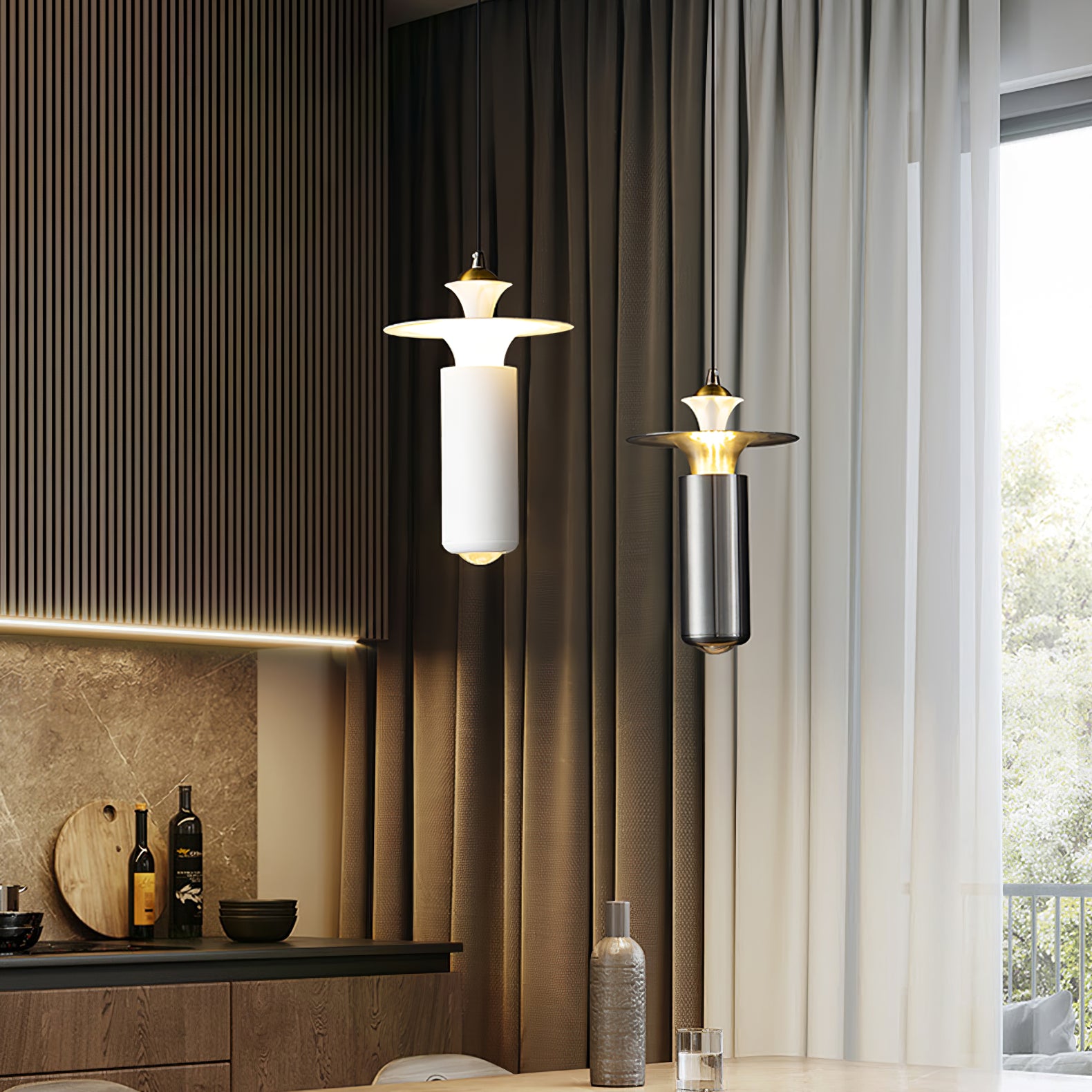 Esca Pendant Lamp - Modern Hanging Light Fixture for Kitchen, Dining Room & Bedroom | Energy Efficient LED Ceiling Light with Adjustable Height | Perfect for Home, Office & Restaurant Decor
