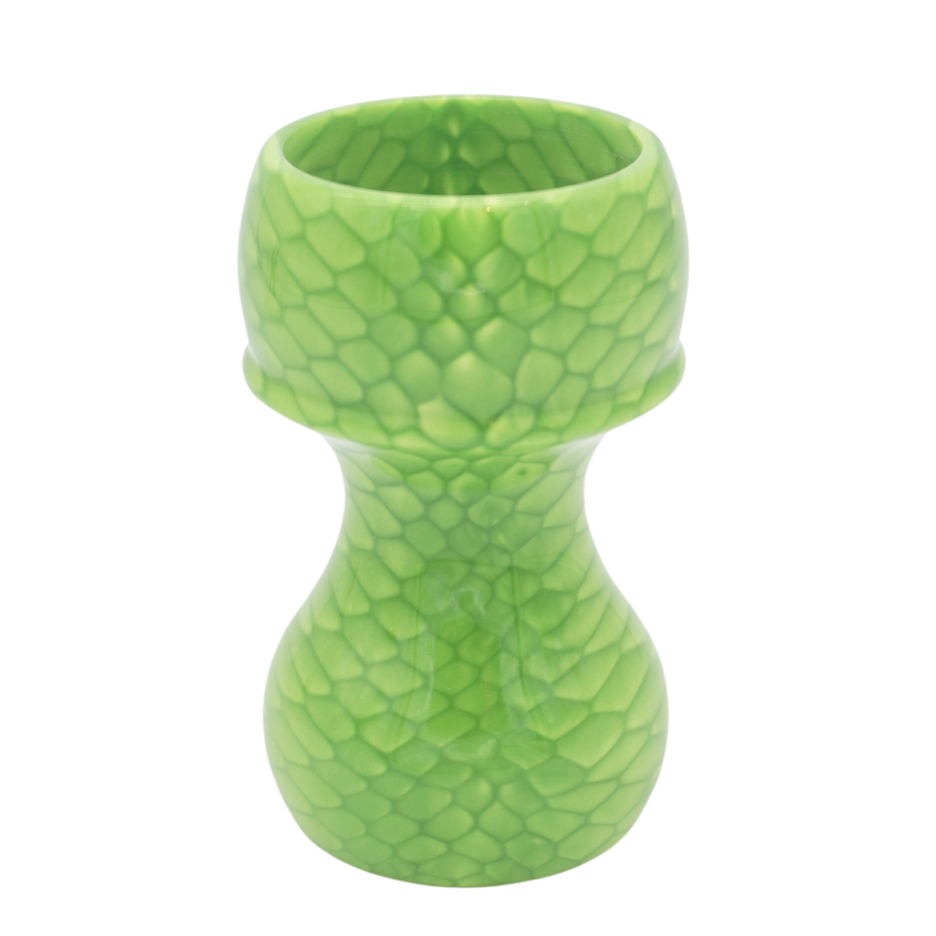 Premium Green Snakeskin Handmade Shaving Brush Handle - Fits 28mm & 30mm Knots - Perfect for Wet Shaving, Grooming Kits & Luxury Bathroom Accessories