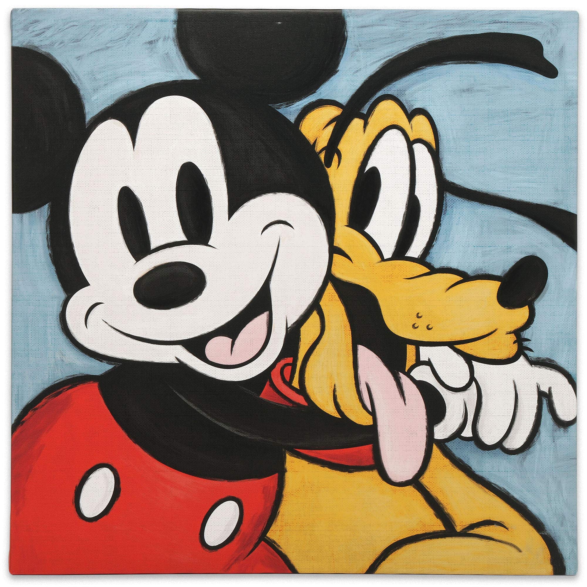 Disney Mickey Mouse and Pluto Gallery Wrapped Canvas Wall Art - Large Home Decor for Living Room, Bedroom & Office - Premium Canvas Print for Disney Fans & Collectors