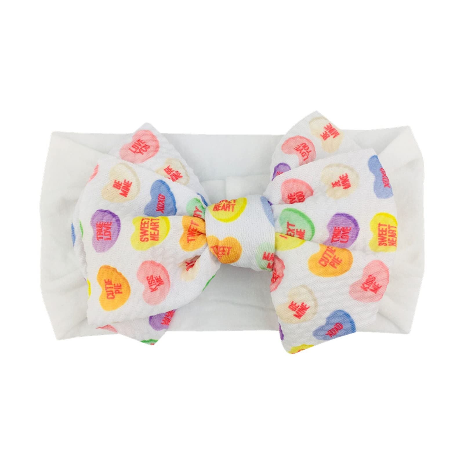 Xbgqasu Baby Headband - Stretch Floral Bow Hairband for Girls & Kids, Soft Plastic Hair Clips, One Size - Perfect for Newborns, Toddlers, Parties & Photo Shoots