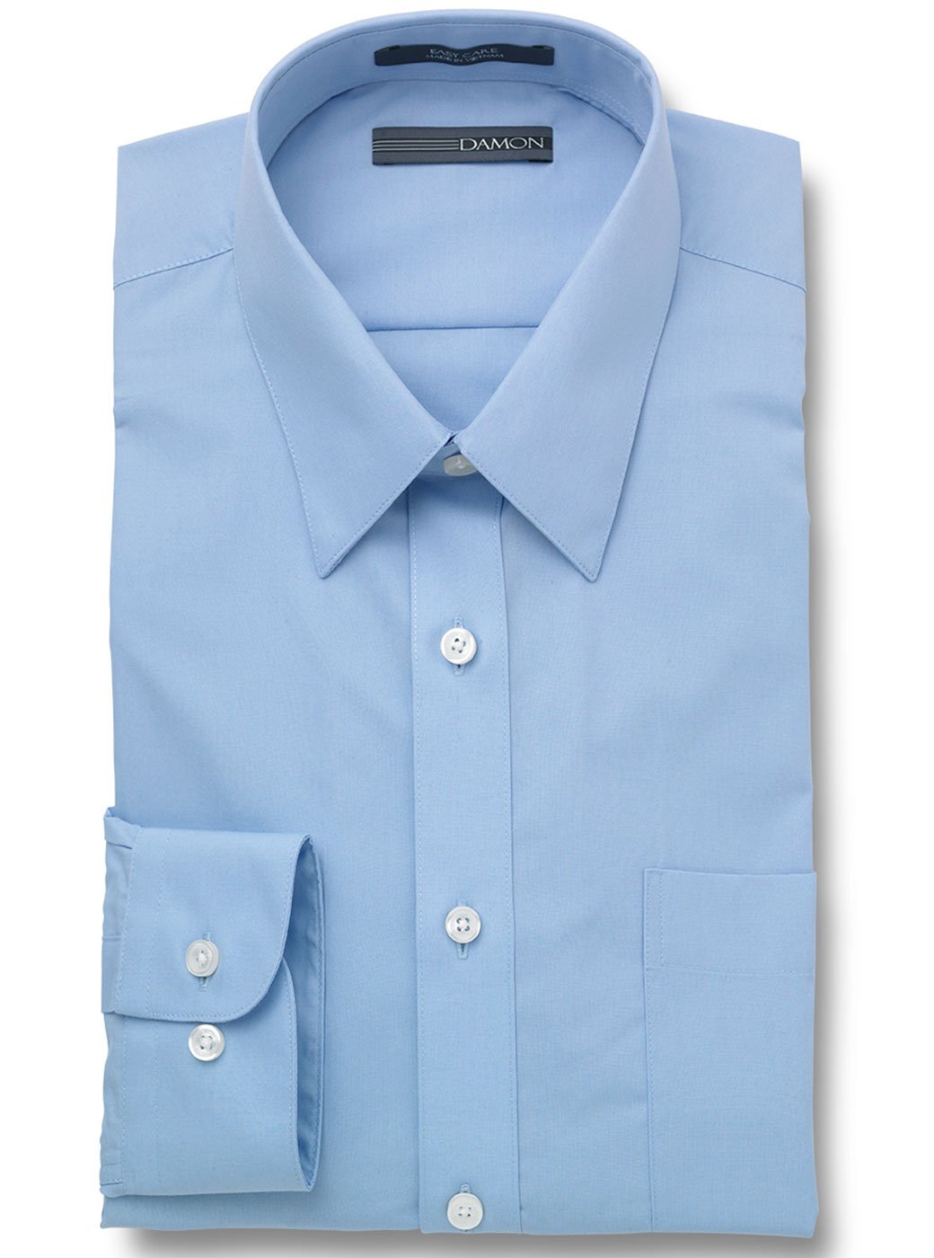 Classic Point Collar Solid Color Poplin Dress Shirt for Men - Business Formal & Office Wear | Wedding & Special Occasion Outfit