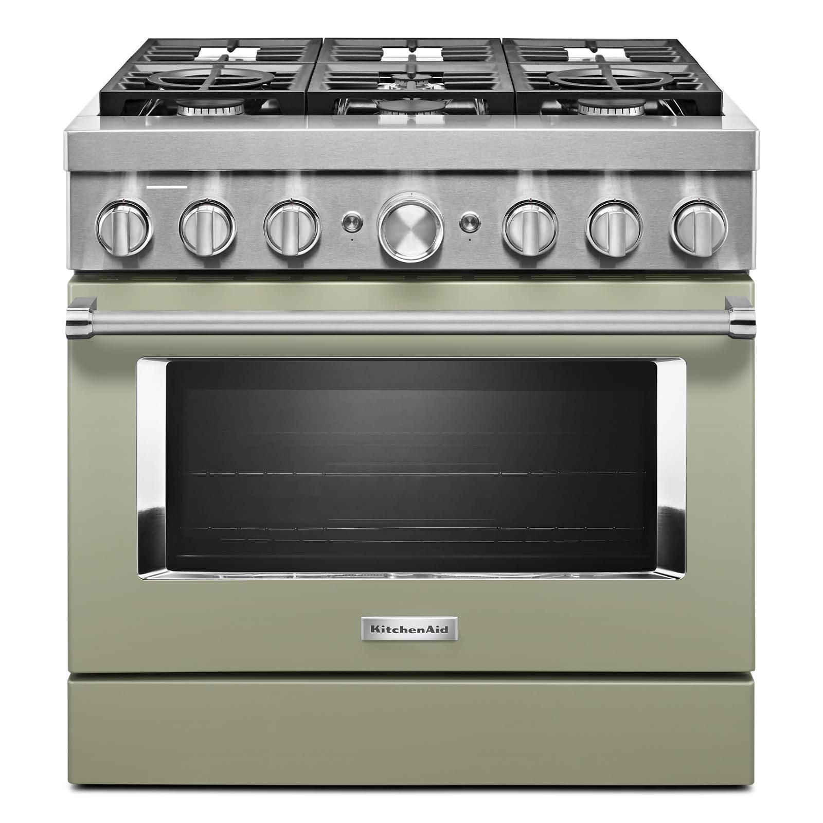 KitchenAid Matte Avocado Smart Freestanding Dual Fuel Range - 5.1 Cu. Ft. Oven Capacity, Professional Gas Cooktop, WiFi Enabled (KFDC506JAV) - Perfect for Modern Kitchens & Home Chefs