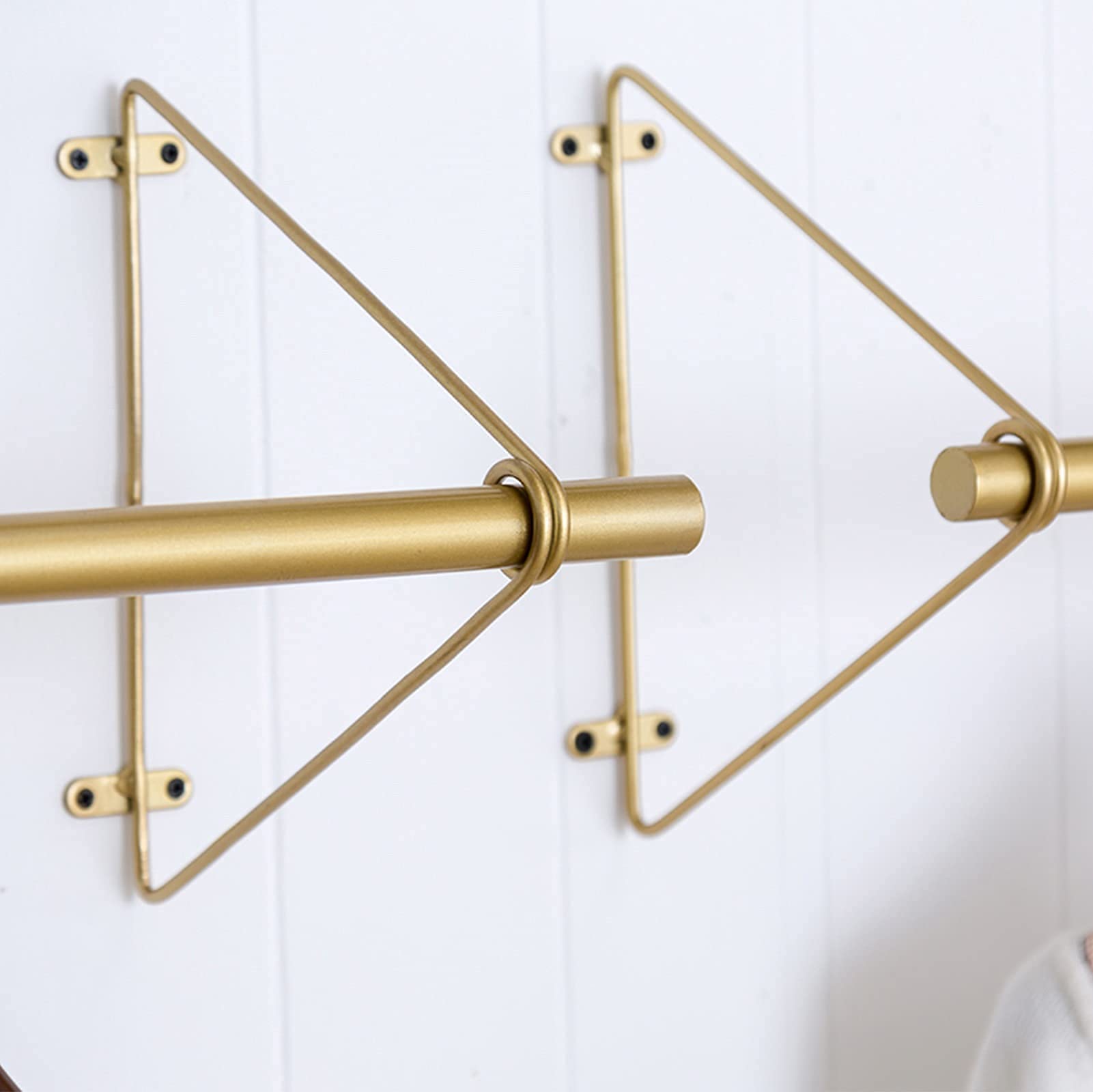Heavy-Duty Wall Mounted Clothes Rail - Adjustable Clothing Display Rack for Kids, Men & Women's Wardrobe Organization - Perfect for Retail Stores, Boutiques & Home Closet Storage