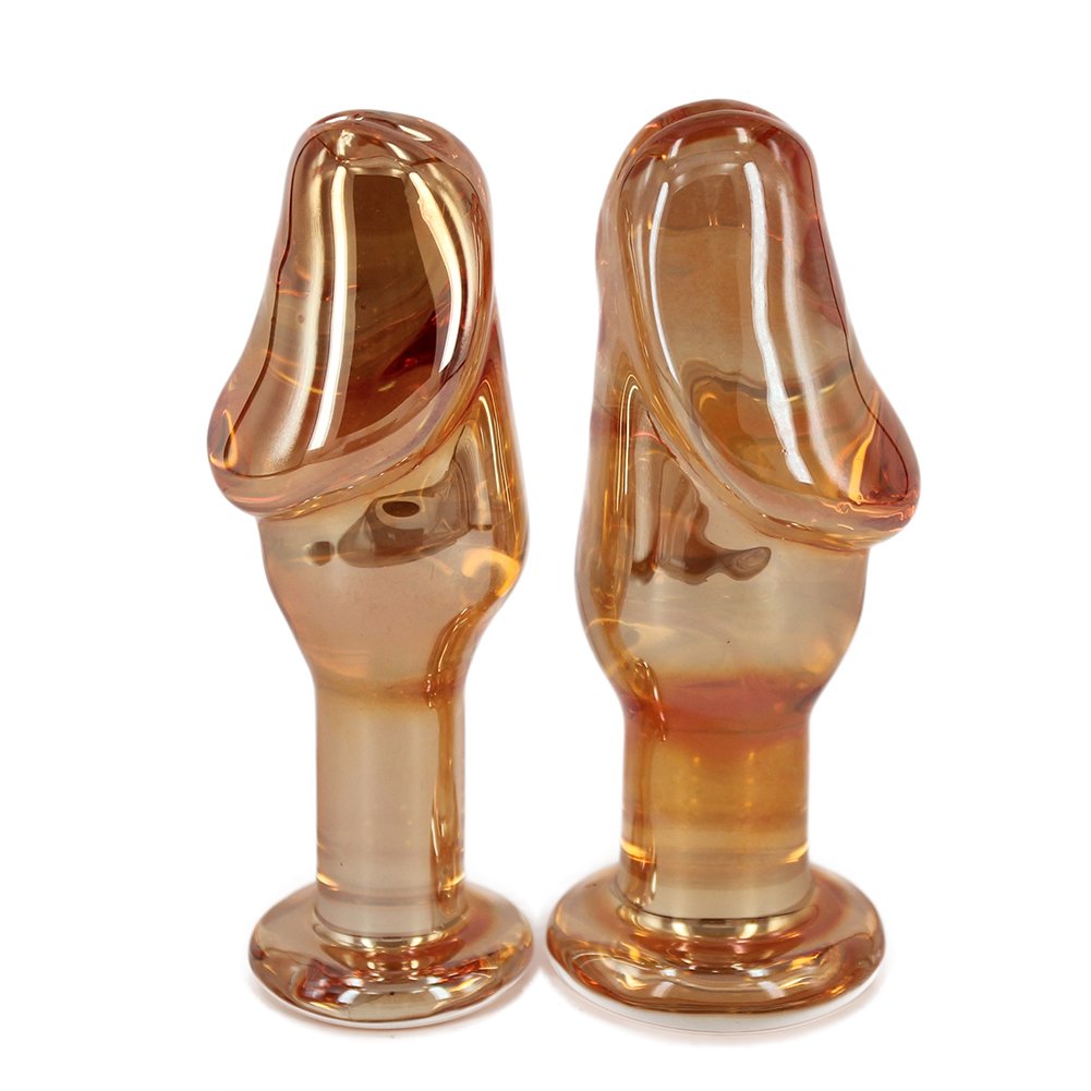 Premium Glass Pleasure Wand Dildo - Smooth Anal Sex Toy & Butt Plug (Small) - Perfect for Solo Play, Couples Exploration & Sensual Massage