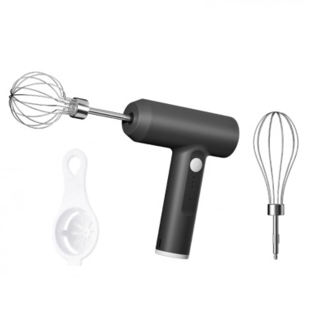3-Speed Electric Egg Beater with Dual Wire Whisk - Wireless Handheld Mixer with Egg Separator for Baking Cakes, Whipping Cream & Mixing Batters - Perfect for Home Kitchen & Professional Bakers