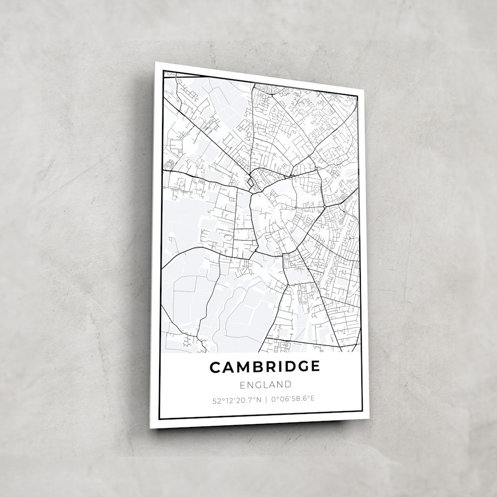 Cambridge Map Glass Wall Art - Vintage Style Home Decor for Living Room, Office & Bedroom - Perfect for Gifts & Interior Design Inspiration