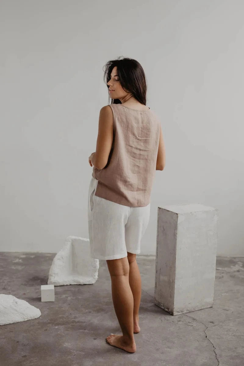 Colette Women's Classic Linen Blouse - Breathable Summer Tops in Multiple Colors | Casual Wear, Office Outfits & Vacation Essentials