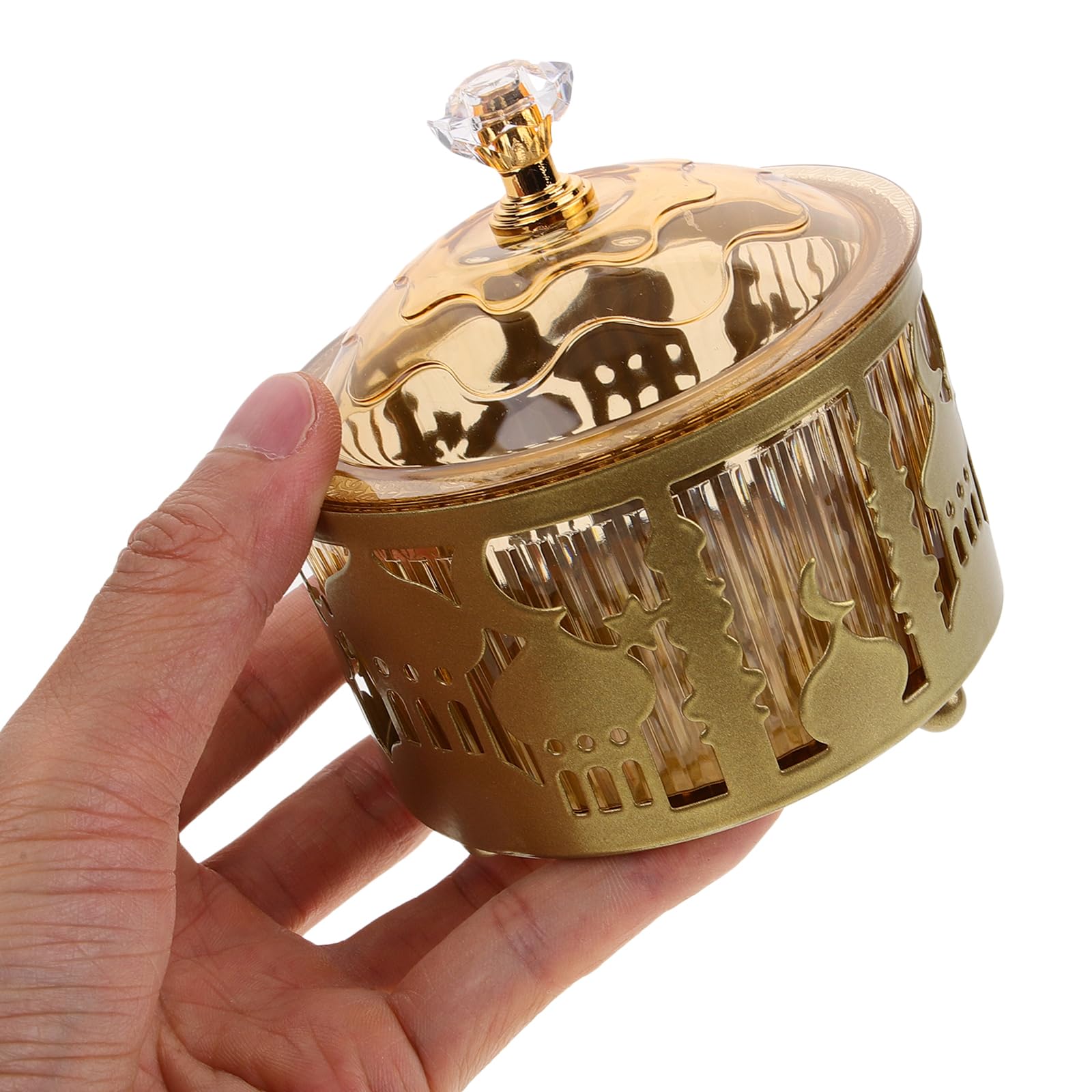 Lurrose Ramadan Candy Jar with Lid - Eid Mubarak Snacks Container for Kitchen & Party