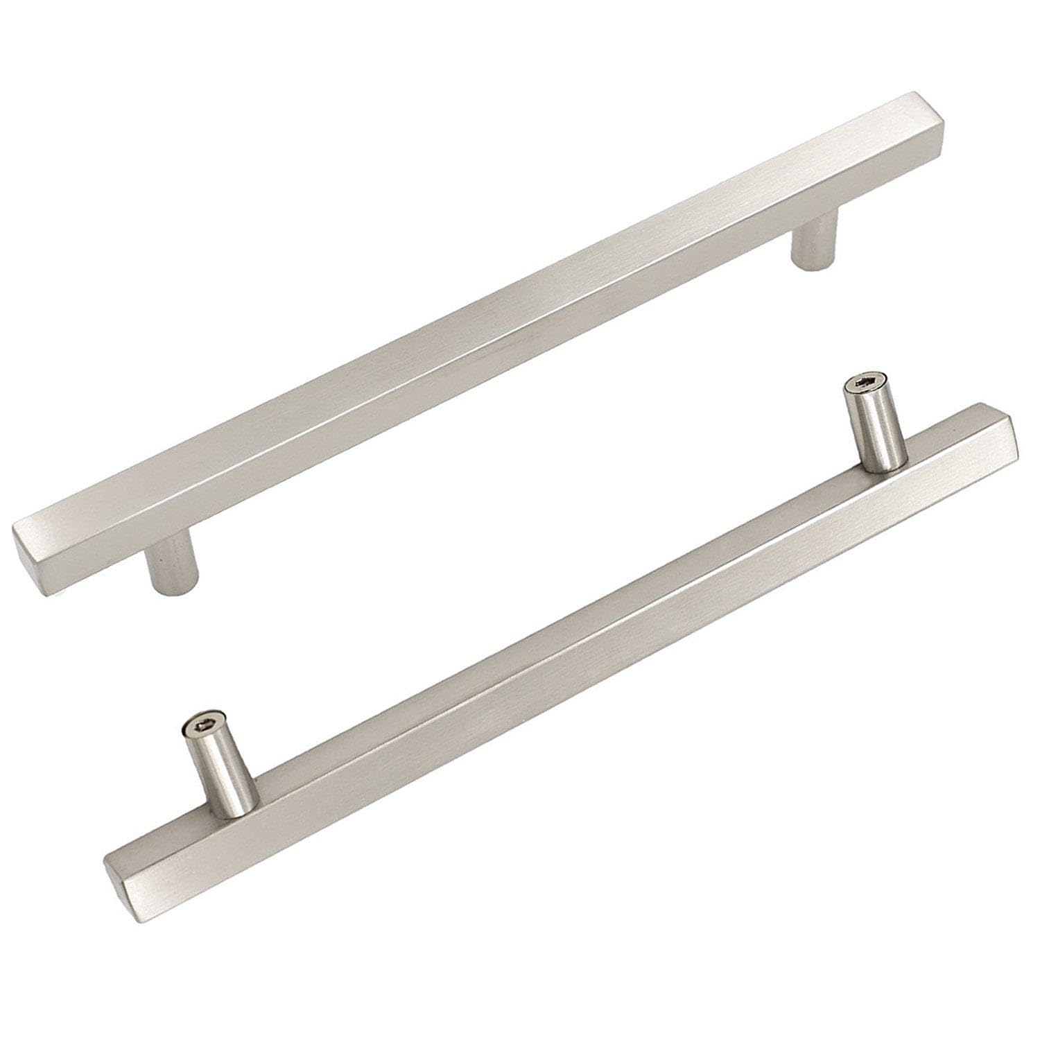 Modern Brushed Nickel Cabinet Pulls - Homdiy HD1212BSS 7.5