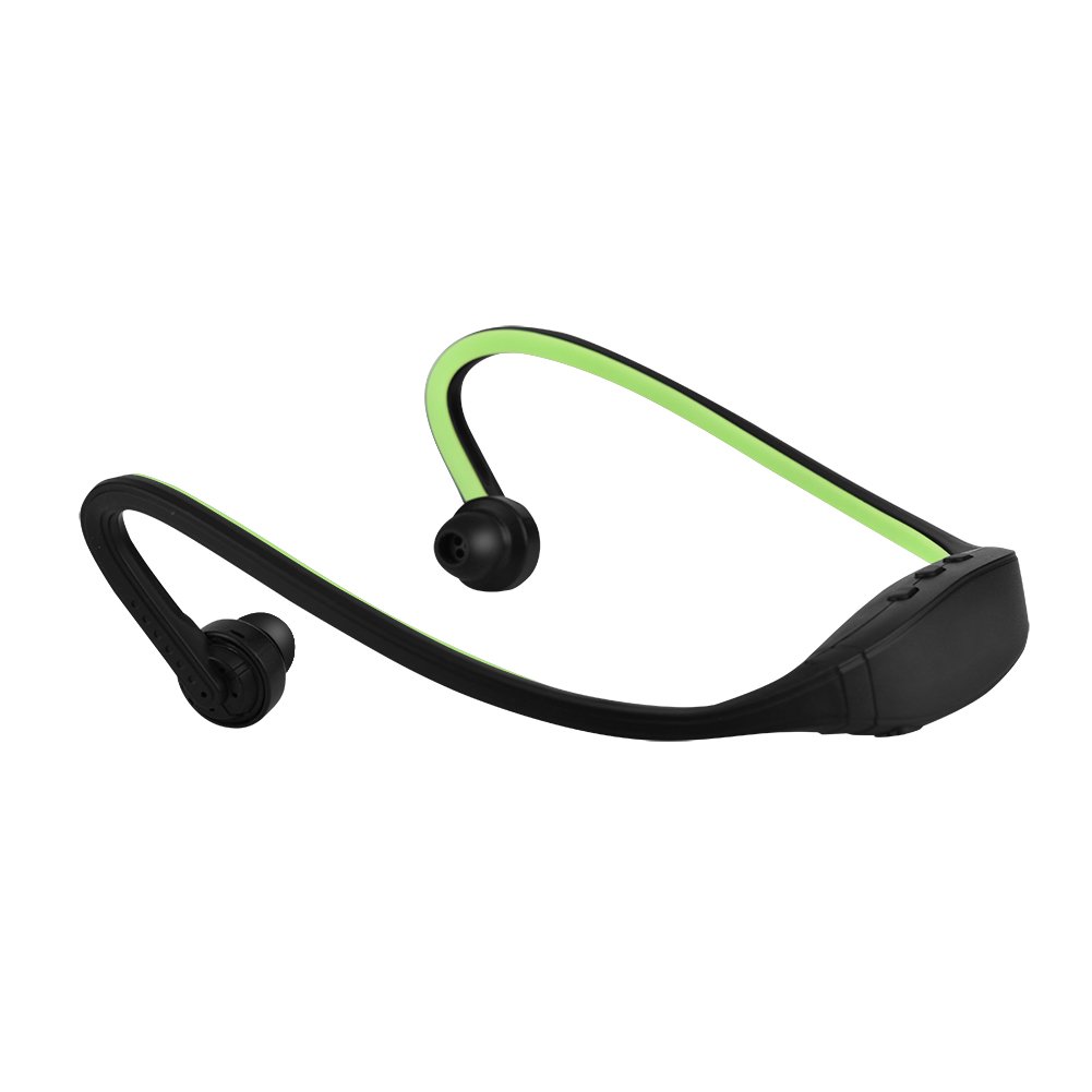 Wireless Bluetooth Headphones with Mic - Sports Neckband Earphones, Bluetooth 4.1 Stereo Headset with TF Card Slot & Hands-Free Calling (Green) - Perfect for Running, Gym Workouts & Commuting