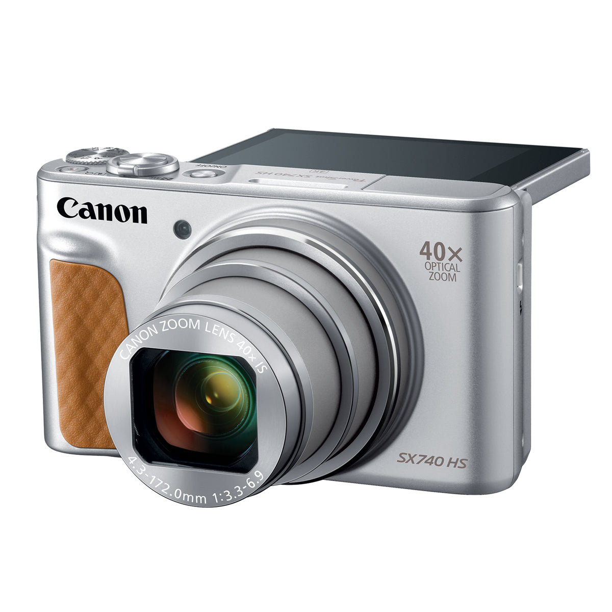 Canon PowerShot SX740 HS Digital Camera with 40x Optical Zoom, 20.3MP, 4K Video, WiFi & Bluetooth (Silver) - Perfect for Travel, Vlogging, and Wildlife Photography