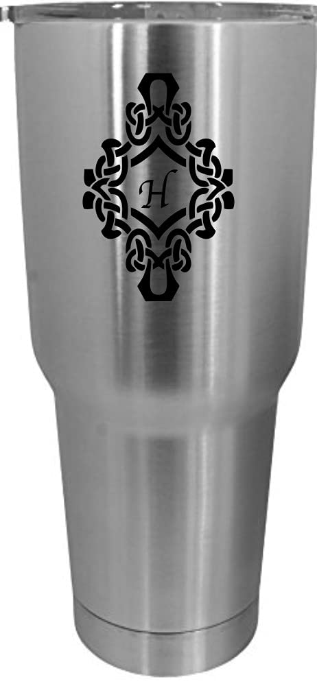 H Monogram 30oz Stainless Steel Tumbler - Personalized Gift for Coffee & Travel