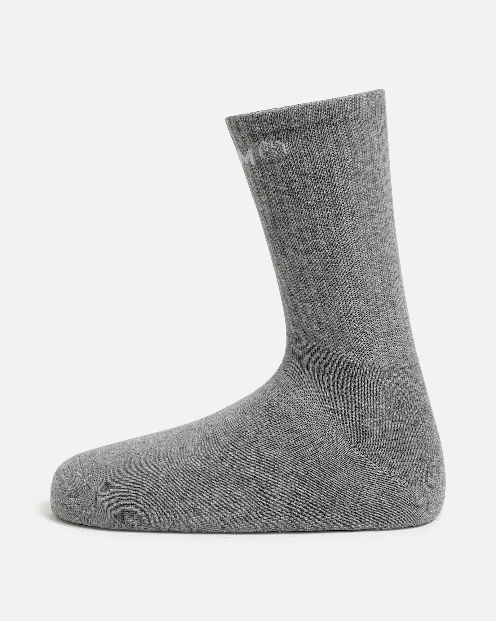 SSS Realism Core Logo Socks - Grey Marle - Comfortable & Stylish for Casual Wear & Sports