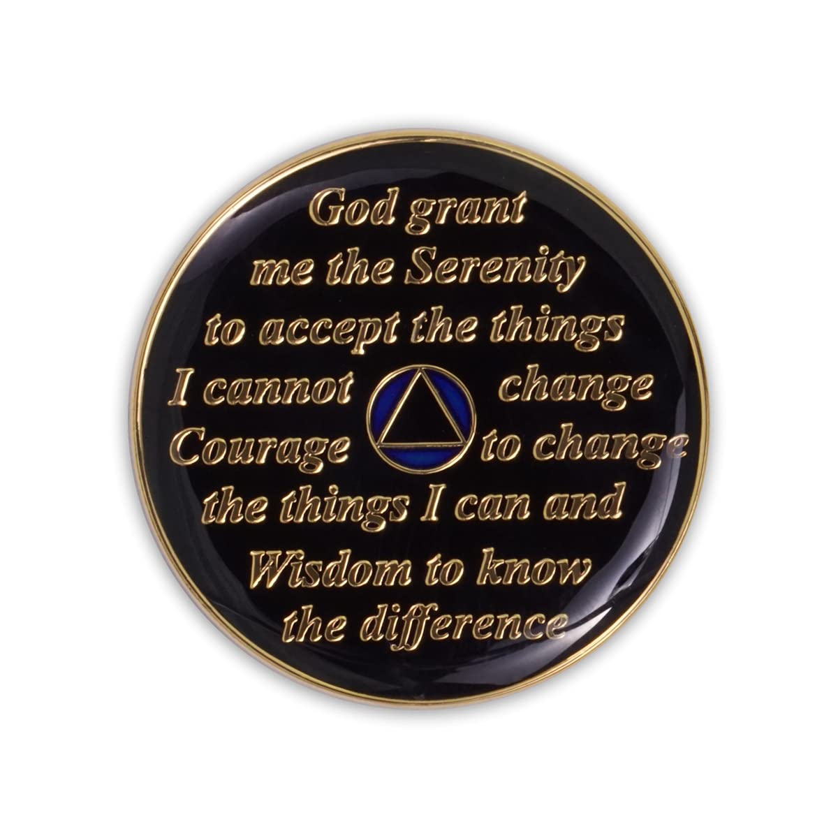 7 Year Sobriety Coin - Triplate AA Recovery Anniversary Token (Blue) | Alcoholics Anonymous Milestone Gift for Men & Women | Celebrate Sobriety, 12 Steps Programs & Addiction Recovery Journey