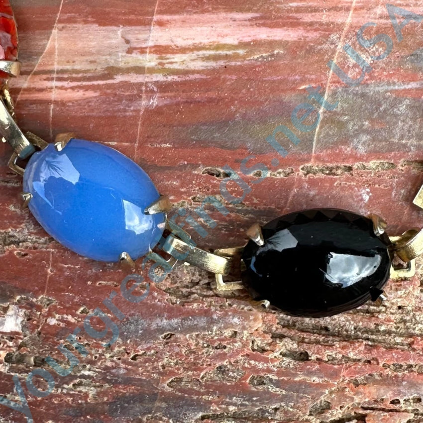 Vintage Gold Filled Glass Stone Bracelet - Elegant Dainty Jewelry for Women, Perfect for Weddings, Parties & Everyday Wear
