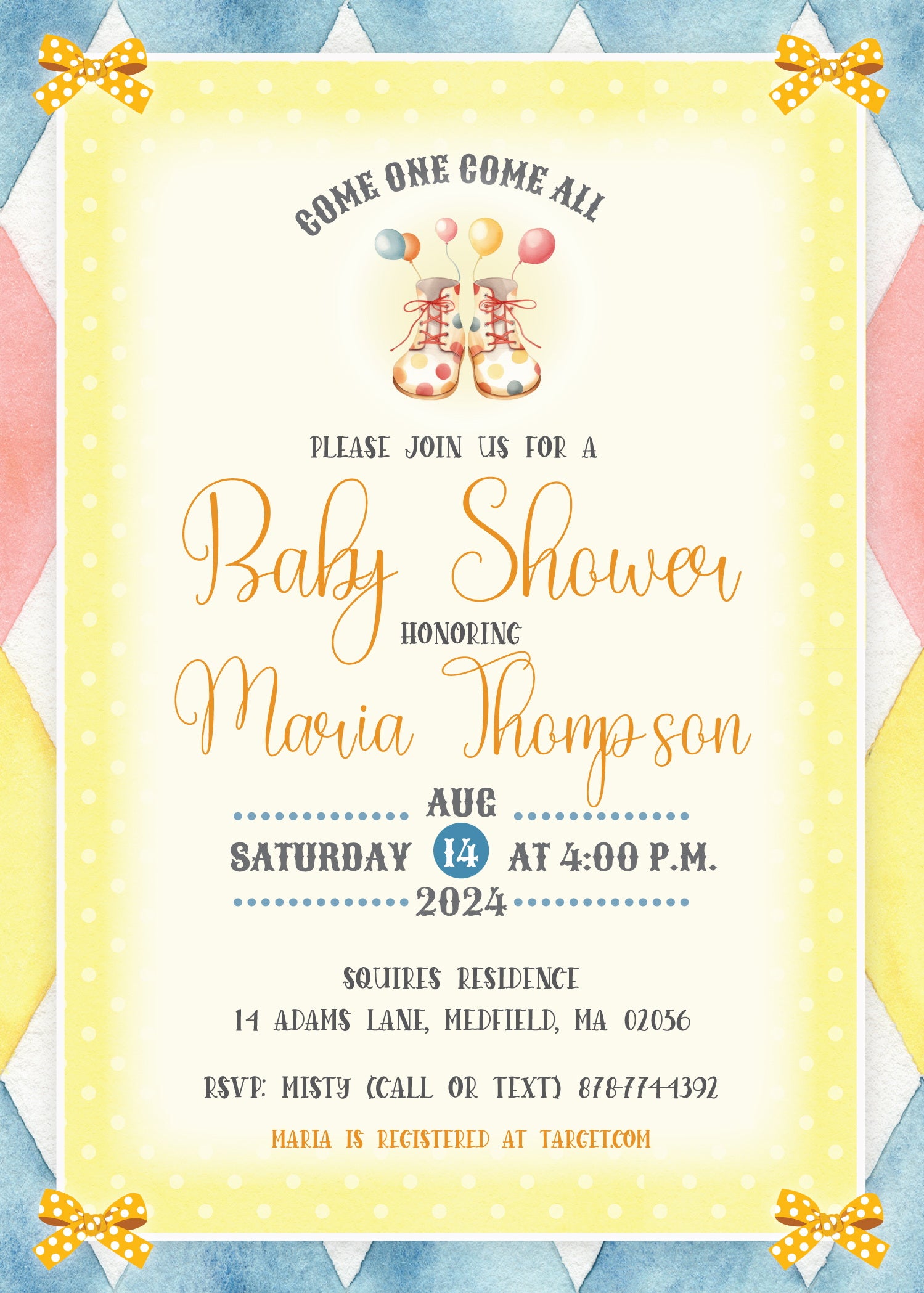 Circus Baby Shower Invitations - Printable & Customizable - Perfect for Circus-Themed Birthday Parties & Baby Showers