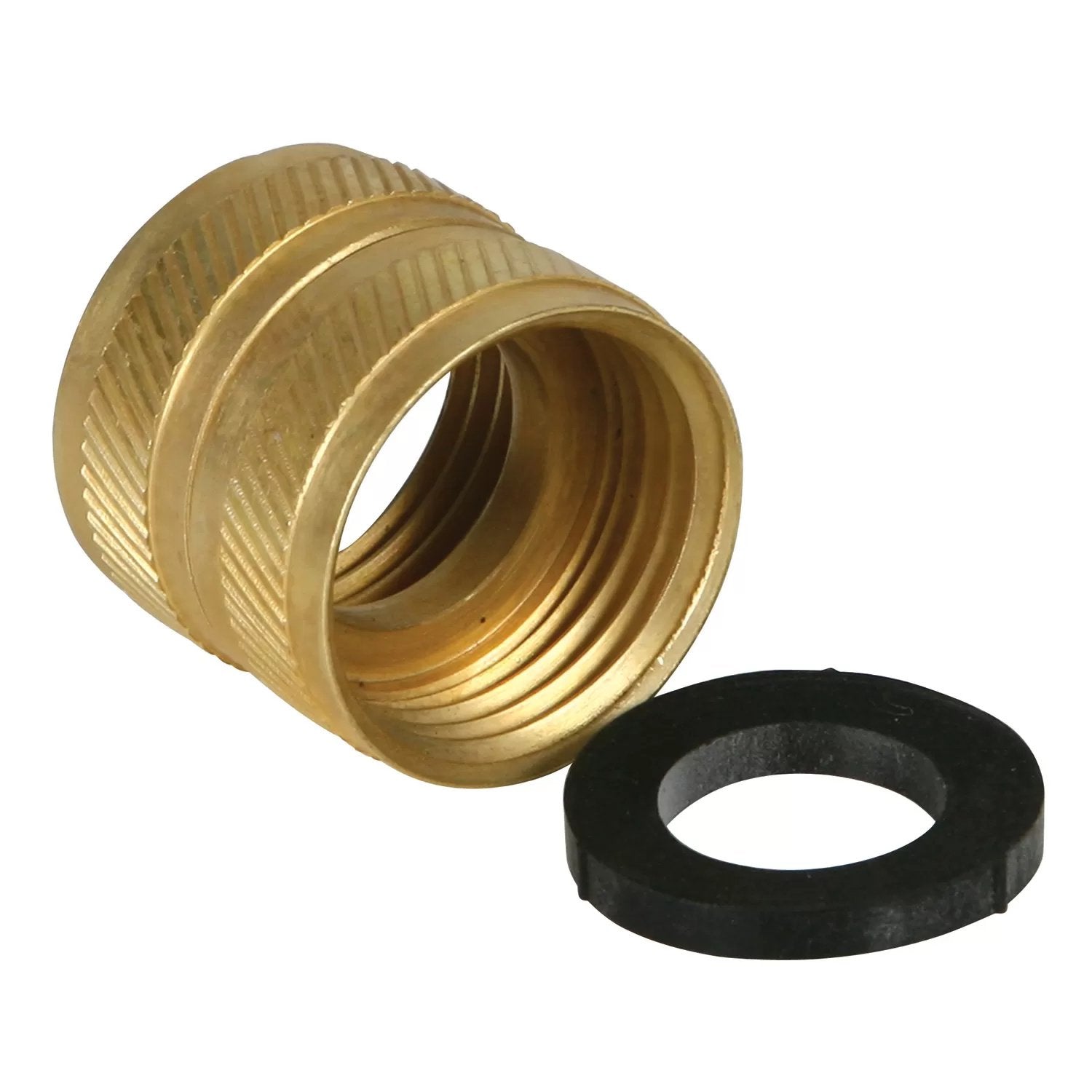 Stainless Steel Female Swivel Hose Adapter - 3/4 Inch Garden Water Connector for Outdoor Faucet, Sprinkler & Washing Car