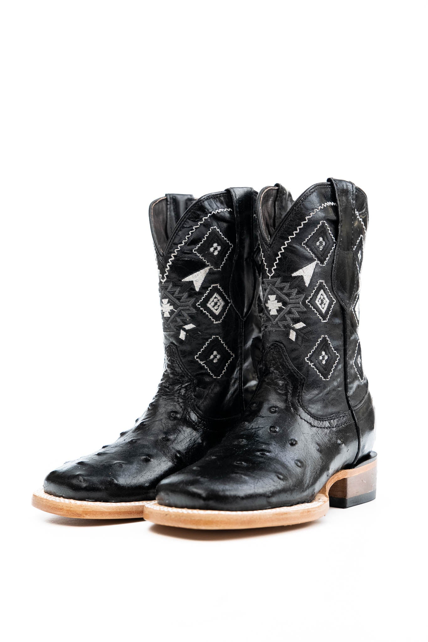 Little Ostrich Pro Rodeo Kids Boots - Western Style Cowboy Boots for Boys & Girls - Durable Leather Riding Boots for Rodeo, Horseback Riding & Country Fashion