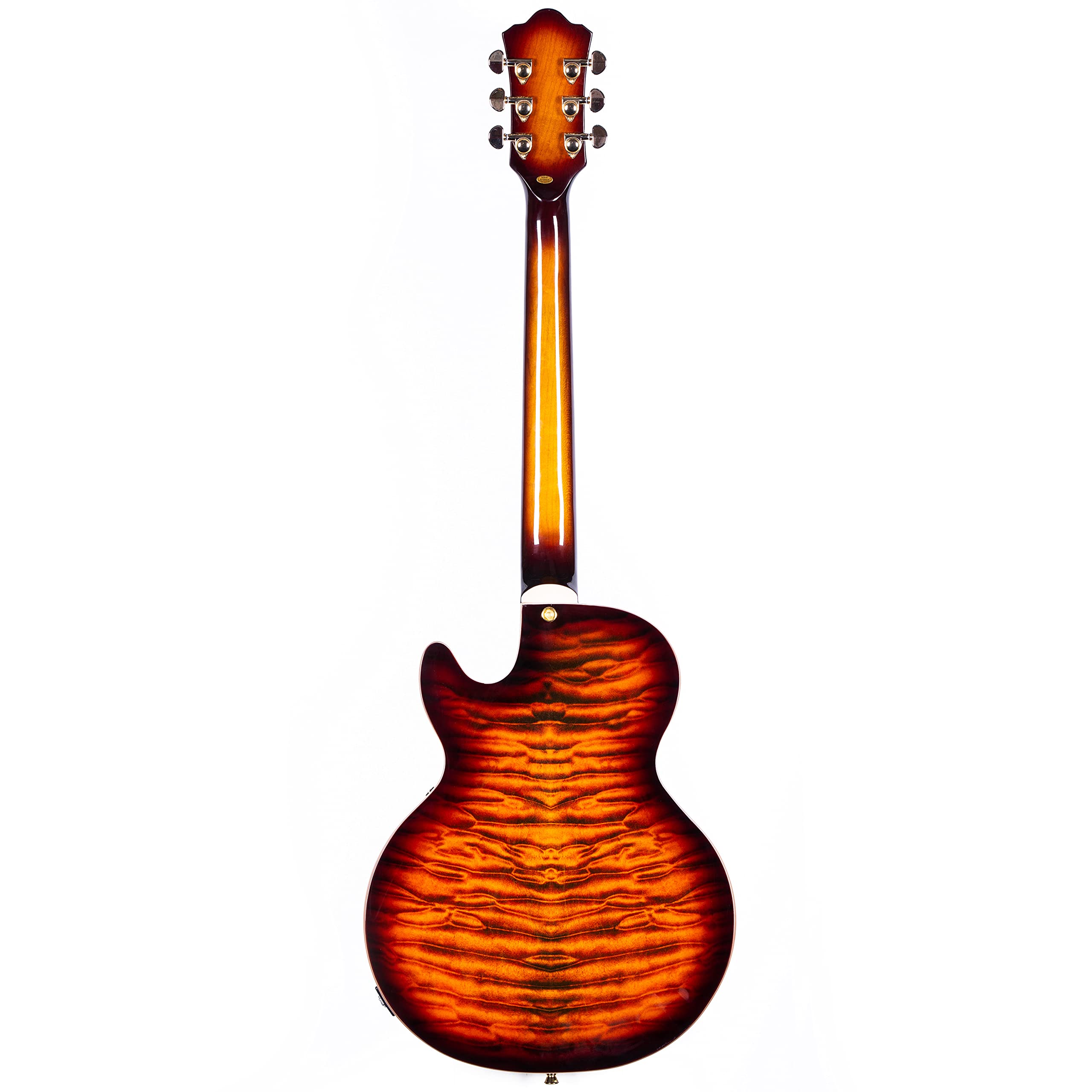 Grote LPF-001 Semi-Hollow Body Electric Guitar with Coil Splitting - Vintage Sunburst Finish & Gigbag Included | Perfect for Jazz, Blues & Rock Performances