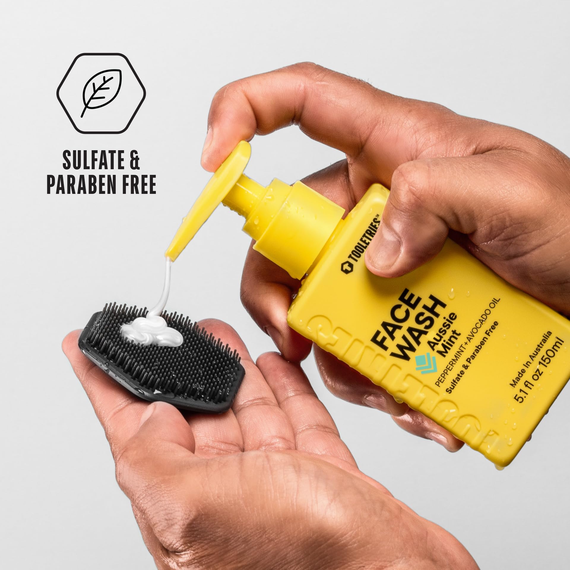 Tooletries Silicone Face Scrubber & Storage Holder - Gentle Exfoliating Facial Cleanser for Men, Hydrating Face Wash Kit - Perfect for Daily Skincare Routine, Travel & Shower Essentials