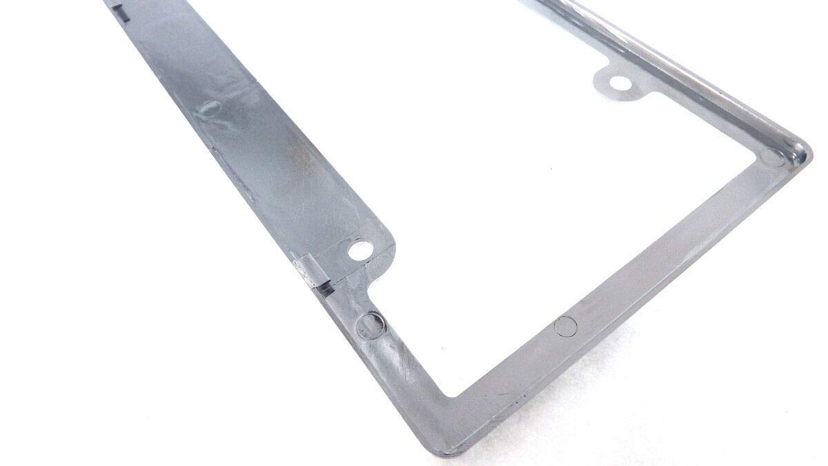 LGBTQ+ Pride Rainbow Car License Plate Frame - Chrome Plated Plastic for Gay Lesbian Bisexual Trans Ally - Perfect for Pride Month, Parades & Showing Support