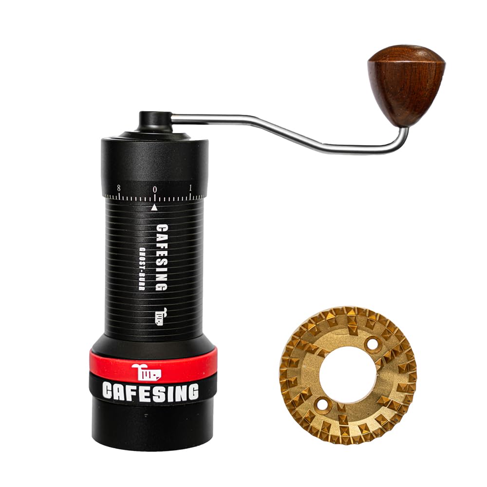 CafeSing ORCA Go Ghost Burr Hand Coffee Grinder - Portable Manual Coffee Bean Grinder for Espresso, French Press & Pour Over - Perfect for Travel, Camping & Home Brewing