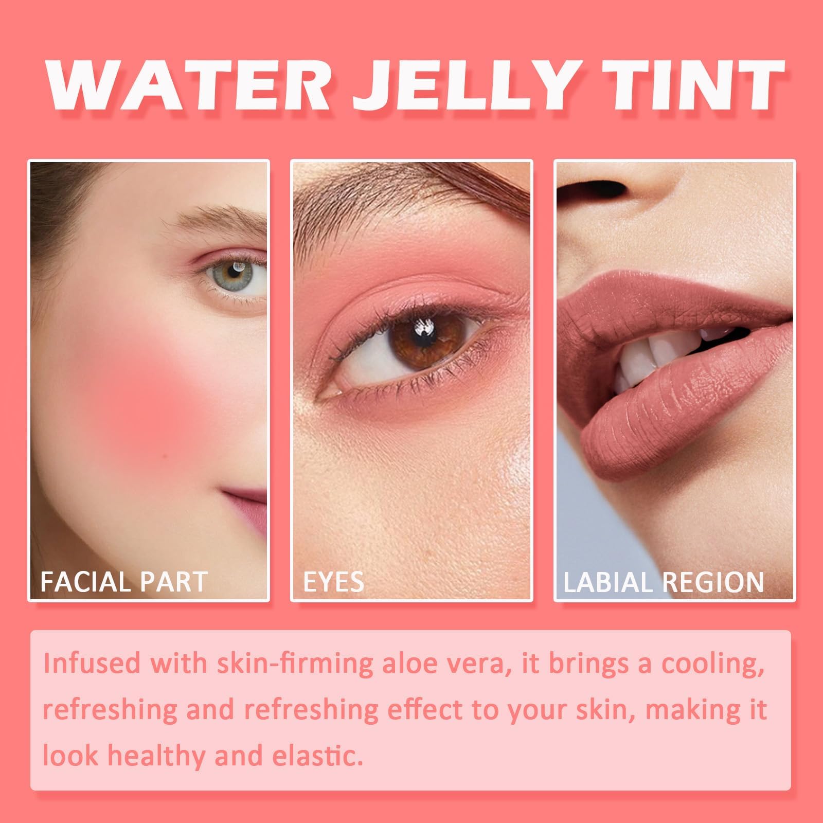 Water Jelly Tint Stick - Long Lasting Hydrating Lip & Cheek Stain, Sheer Jelly Blush & Lip Gloss with Cooling Effect, 1000+ Swipes (04# Rose Pink) | Perfect for Natural Makeup, Daily Wear & On-the-Go Touch Ups