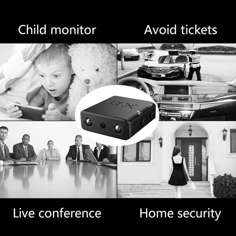 Hidden Camera WiFi 1080P HD - Mini Spy Camera with Motion Detection & Night Vision | Smart Home Security, Nanny Cam, Office Surveillance | App Control via Smartphone | No Battery Needed