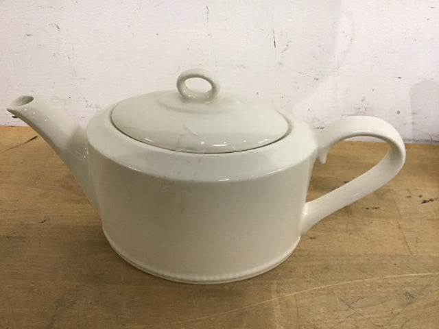 Premium 11 oz White Ceramic Teapot with Infuser - Elegant Porcelain Tea Pot for Loose Leaf Tea, Perfect for Home, Office & Afternoon Tea Parties