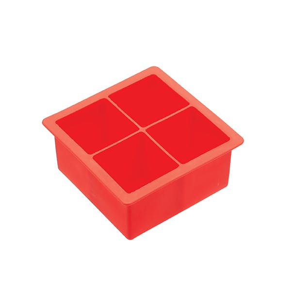 Premium Jumbo Ice Cube Tray - 4 Extra Large 2 Inch Ice Molds for Whiskey, Cocktails & Cold Drinks - Perfect for Home Bars, Parties & Outdoor Entertaining