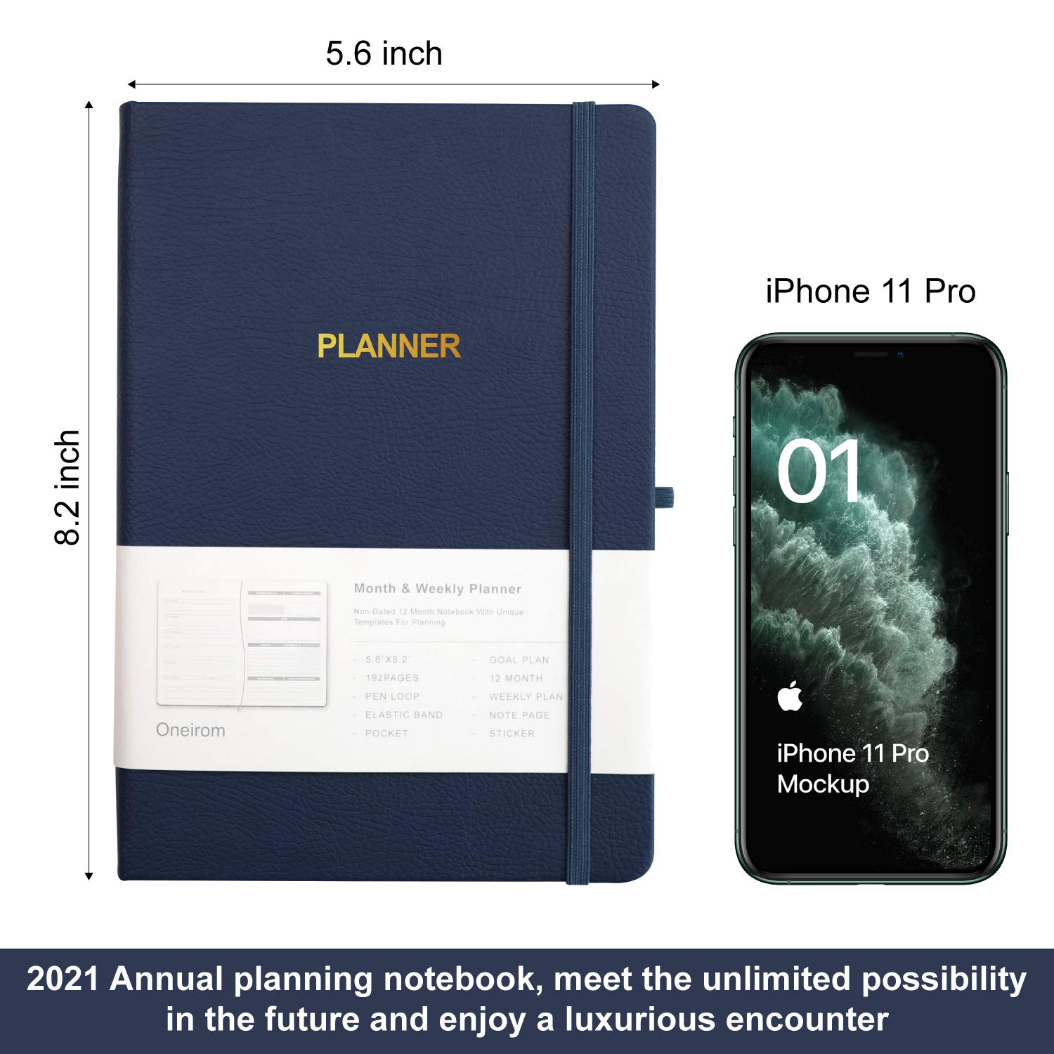 2024-2025 Undated Weekly & Monthly Planner - 5.6