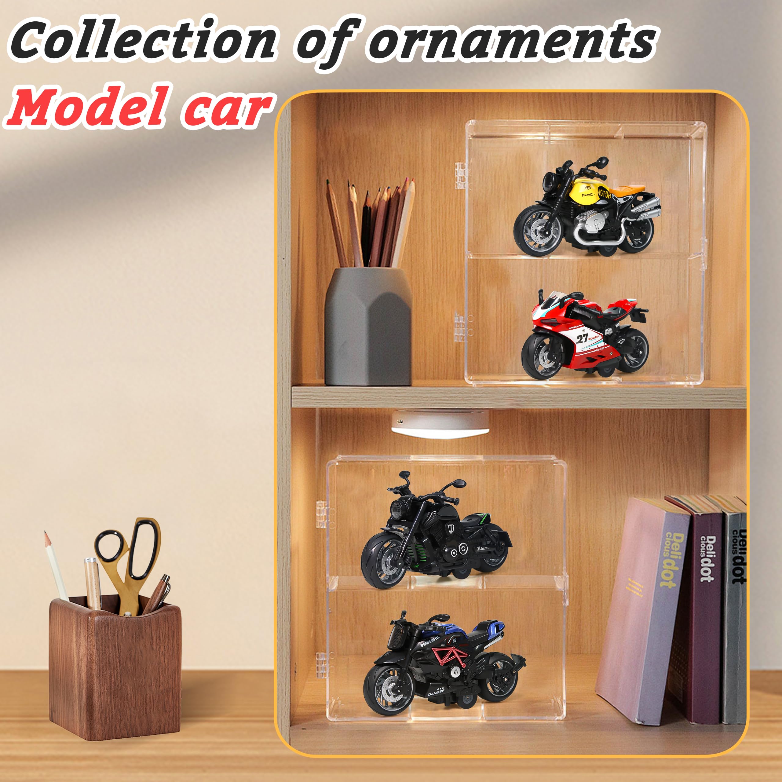 4 Pack Mini Toy Motorcycles - Friction Powered Kids Ride-On Toys with Realistic Sounds & LED Lights, Toddler Motorcycle Toys for Boys & Girls Age 3+, Perfect for Birthday Gifts & Pretend Play Adventures