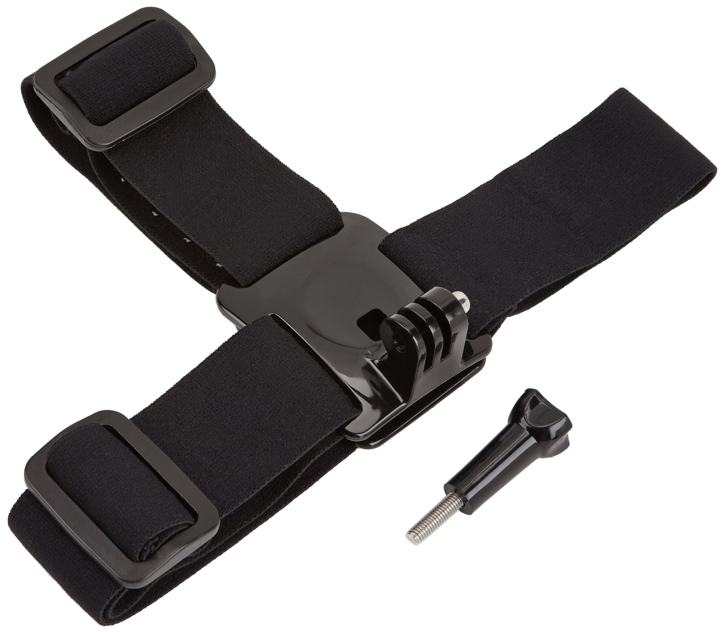 Amazon Basics Adjustable Headband Mount for GoPro Hero 11/10/9/8/7/6/5 - Secure & Comfortable Wear - Black - Perfect for Sports, Vlogging & Outdoor Adventures