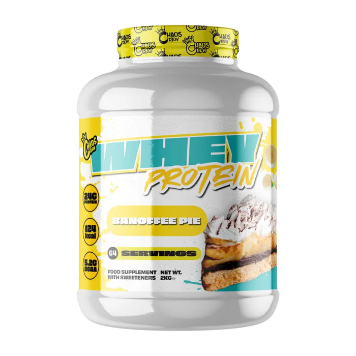 Chaos Crew Whey Protein Powder 2kg (4.4 lbs) - 64 Servings for Muscle Growth & Recovery - Ideal for Gym, Workout & Post-Training Nutrition