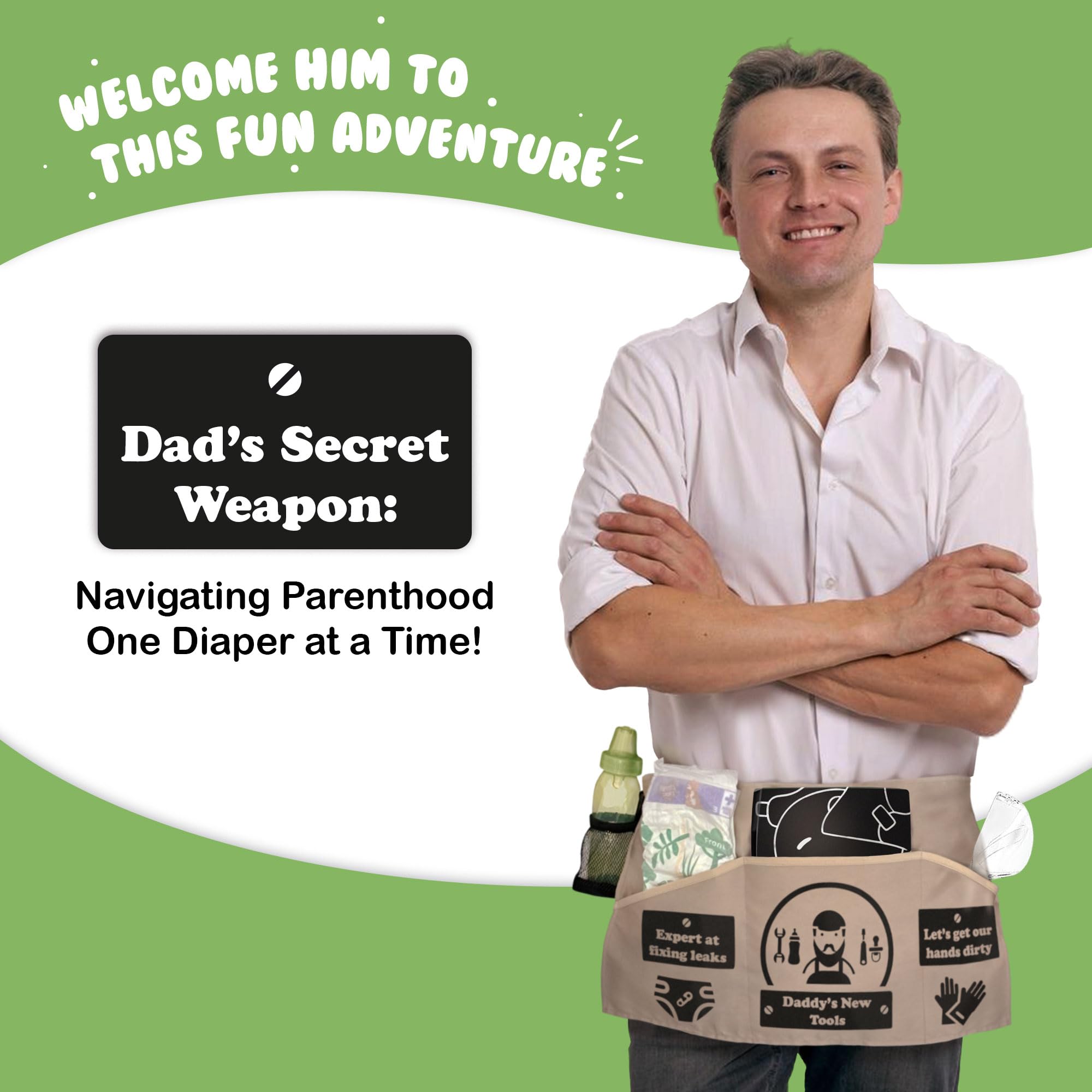 Daddy's New Tool Belt with Tools - Perfect Baby Shower Gift for Expecting Fathers | DIY Projects, Home Repairs & First-Time Dad Essentials