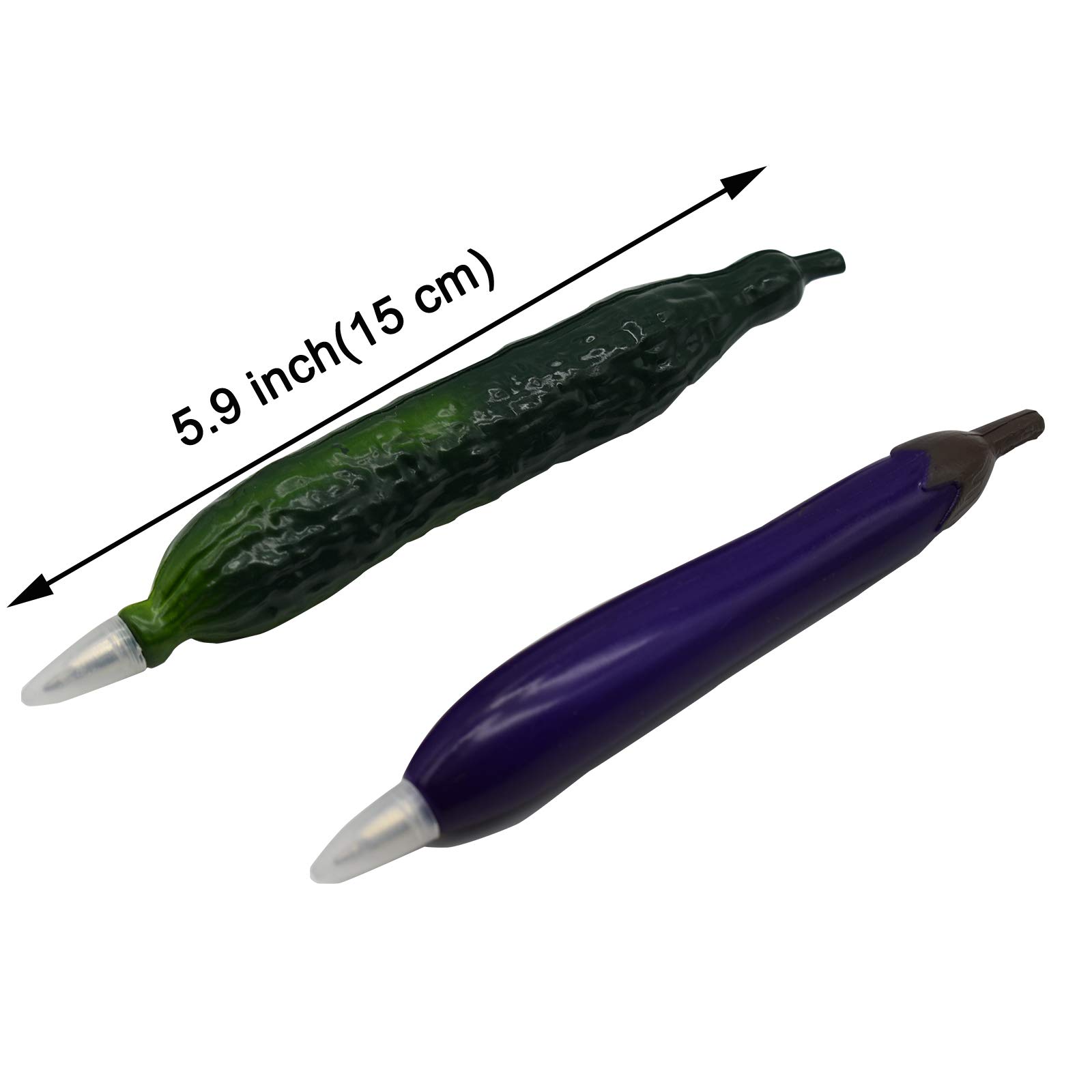 Maydahui 24-Piece Vegetable Shaped Ballpoint Pens Set - Corn, Red Pepper, Carrot, Eggplant, Cucumber, Green Pepper, Cabbage & Kidney Bean Design with Black Ink - Fun Writing Tools for Women, Homemakers & Office Use - Perfect for Journaling, Gift Giving & Creative Note Taking