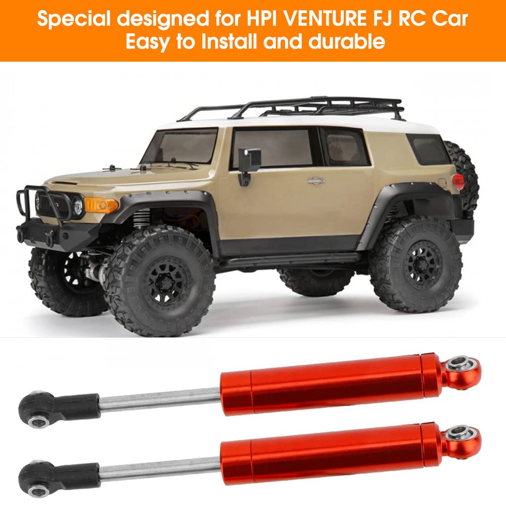 VGEBY1 102mm RC Car Shock Absorber Set of 2 - Red RC Crawler Damper Assembled Replacement Parts for Off-Road RC Vehicles | Perfect for Crawling, Rock Racing & Trail Adventures