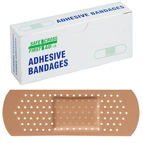 Adhesive Plastic Bandages 2.5 x 7.6 cm (1 x 3 inch) - 25 Count Box | First Aid Wound Care for Cuts, Scrapes & Minor Injuries