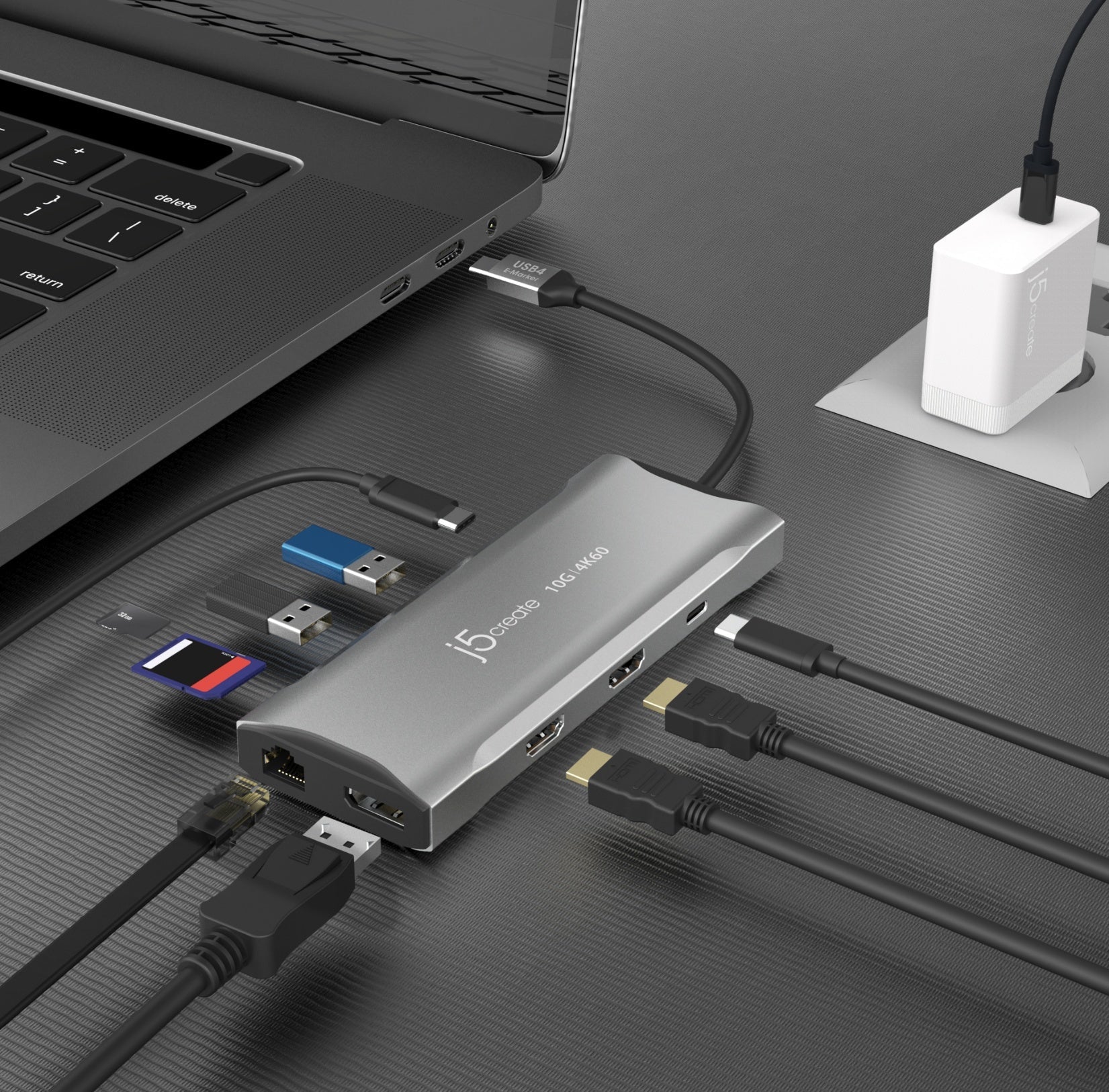 4K60 Elite USB C Triple Monitor 10Gbps Mini Docking Station - Perfect for Home Office, Gaming & Multi-Task Setup