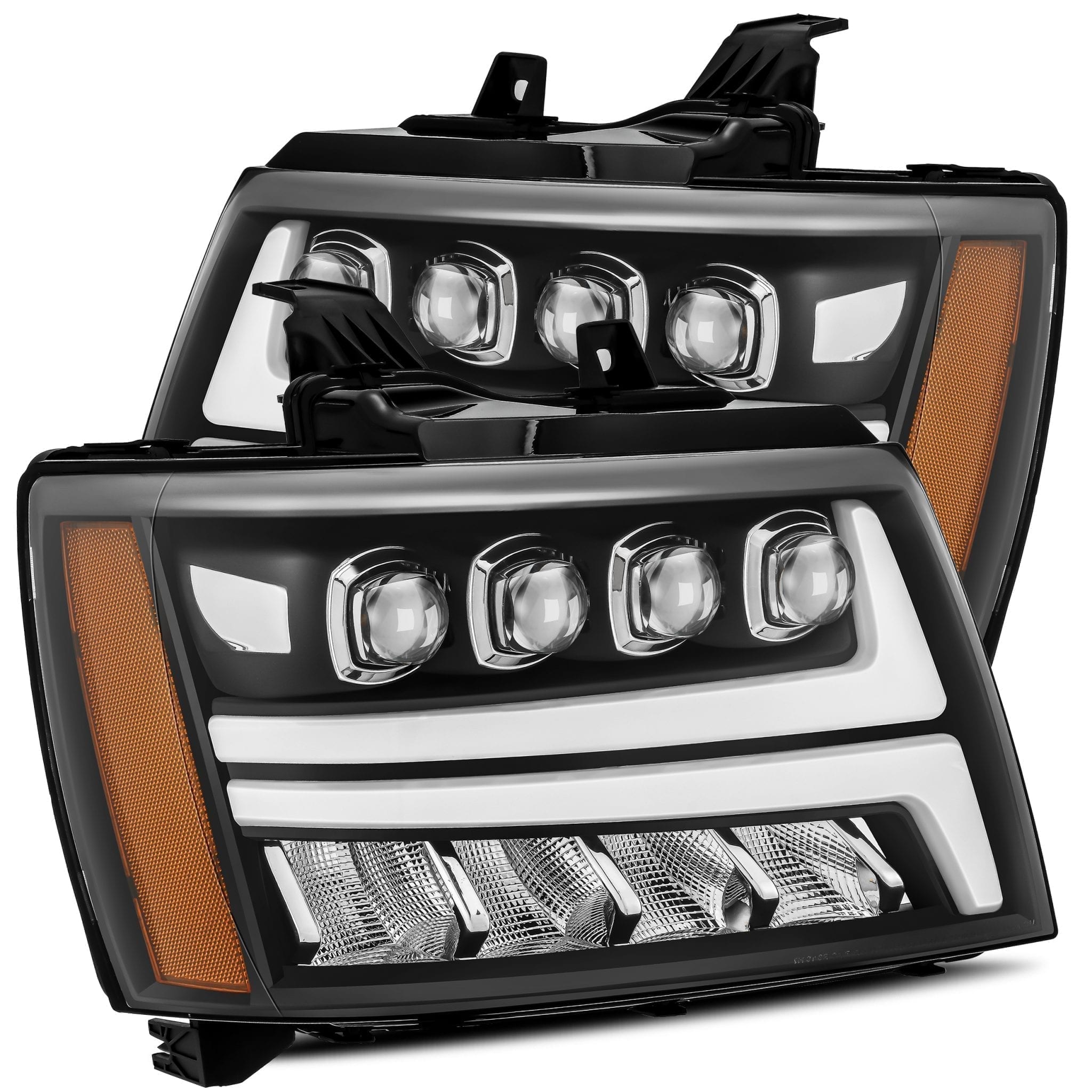 2007-2014 Chevrolet Tahoe Suburban & 2007-2013 Avalanche NOVA Series LED Projector Headlights - Black Alpha Rex 880288 - Upgrade Your Night Driving Safety