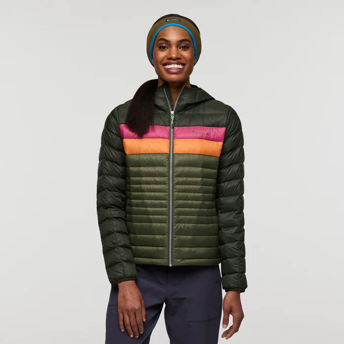 Cotopaxi Fuego Down Hooded Jacket for Women - Lightweight Water-Resistant Winter Coat 2025 | Perfect for Hiking, Travel & Outdoor Adventures