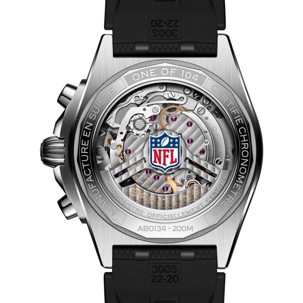 Breitling Chronomat B01 NFL Cleveland Browns Limited Edition 42mm Men's Watch - Brown Dial on Rubber Strap - Perfect for Football Games & Sports Events