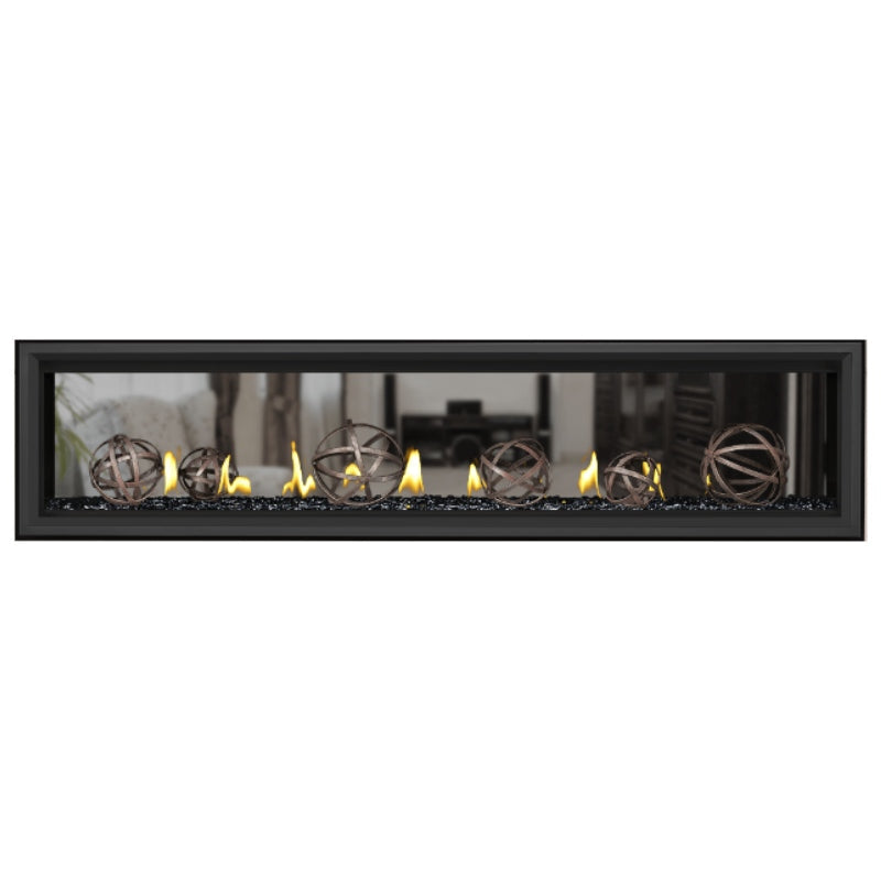Napoleon Vector 74 See-Through Linear Direct Vent Gas Fireplace - LV74N2 | Modern Home Heating Solution for Living Rooms & Patios