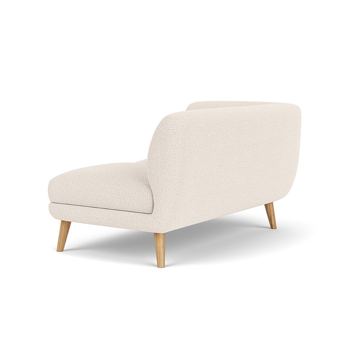 Alfred Boucle Left 2 Seater Modular Sofa - Modern Sectional Couch for Living Room, Small Space & Apartment - Soft Fabric Upholstery with Reversible Design